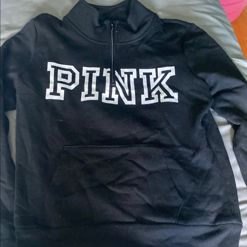 Black PINK Quarter-Zip Sweatshirt